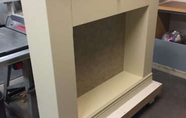 Faux Fireplace with door closed