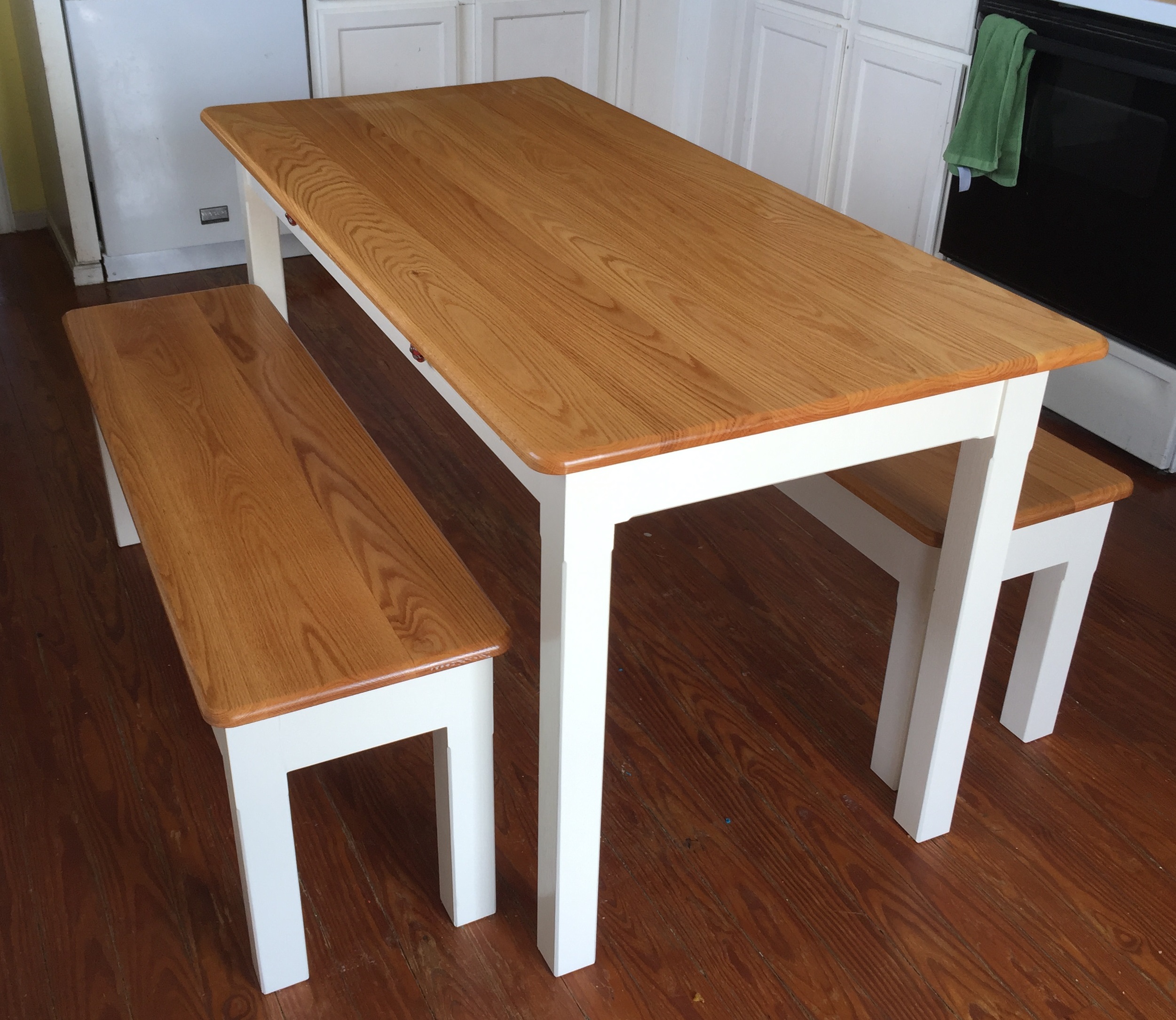 Farmhouse Table with Benches